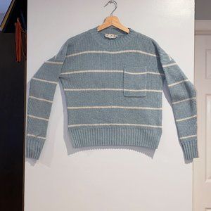 Pink Republic Pullover Sweater Blue White Size XS Womens Casual Polyester Warm